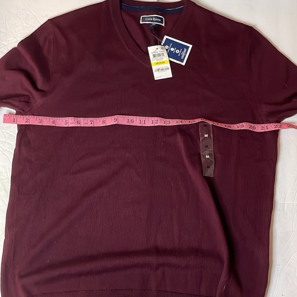 NWT club Room men’s v neck merino wool sweater size Medium - Picture 5 of 7